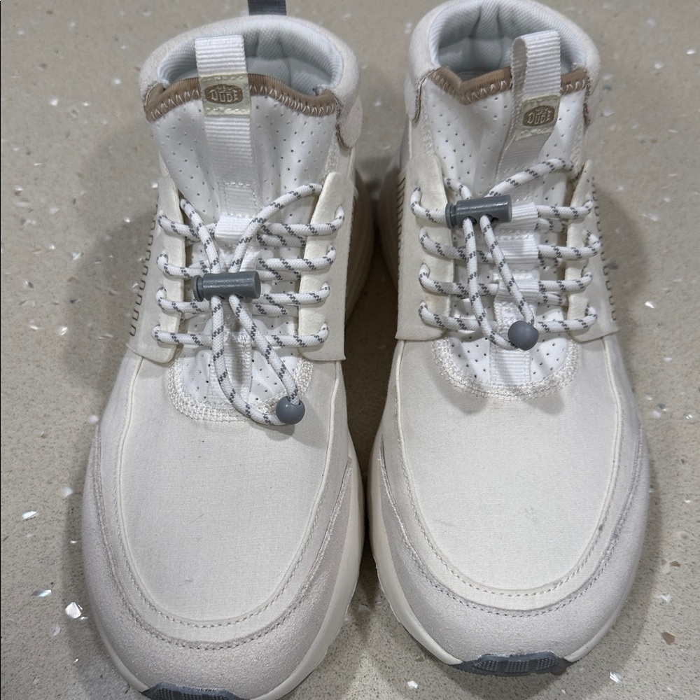 Hey Dude Cream and White Women's Sneakers - Picture 7 of 14